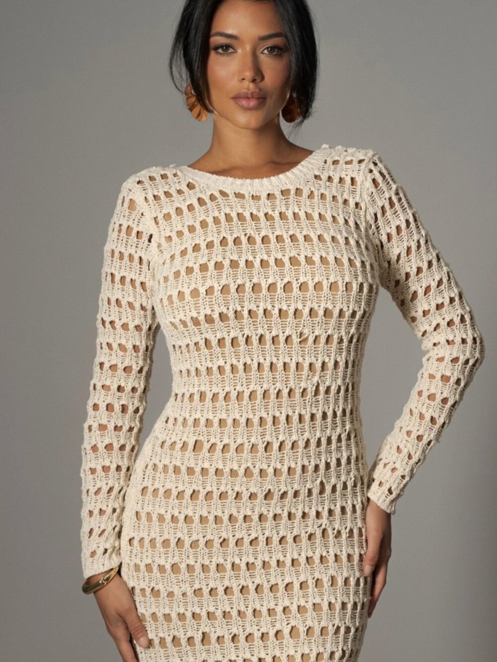 NWT JLUXLABEL Milk Serene Wonders Crochet Dress